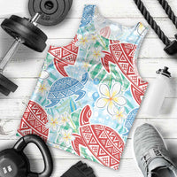 Palaka with Honu and Plumeria Men Tank Top Hawaiian Heritage Spirit - Polynesian Pride