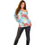 Palaka with Honu and Plumeria Off Shoulder Sweater Hawaiian Heritage Spirit - Polynesian Pride