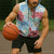 Palaka with Honu and Plumeria Sleeveless Zip Hoodie Hawaiian Heritage Spirit - Polynesian Pride
