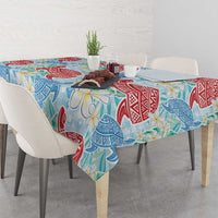 Palaka with Honu and Plumeria Tablecloth Hawaiian Heritage Spirit - Polynesian Pride