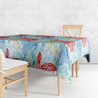 Palaka with Honu and Plumeria Tablecloth Hawaiian Heritage Spirit - Polynesian Pride
