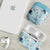Blue Palaka Crane and Flowers AirPods Case Japan Heritage Spirit - Polynesian Pride