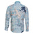 Blue Palaka Crane and Flowers Family Matching Short Sleeve Bodycon Dress and Hawaiian Shirt Japan Heritage Spirit - Polynesian Pride