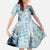 Blue Palaka Crane and Flowers Family Matching Summer Maxi Dress and Hawaiian Shirt Japan Heritage Spirit - Polynesian Pride
