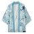 Blue Palaka Crane and Flowers Kimono Japan Heritage Spirit - Polynesian Pride