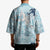 Blue Palaka Crane and Flowers Kimono Japan Heritage Spirit - Polynesian Pride