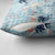 Blue Palaka Crane and Flowers Pillow Cover Japan Heritage Spirit - Polynesian Pride