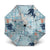 Blue Palaka Crane and Flowers Umbrella Japan Heritage Spirit - Polynesian Pride
