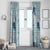 Blue Palaka Crane and Flowers Window Curtain Japan Heritage Spirit - Polynesian Pride