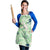 Green Palaka Crane and Flowers Apron Japan Heritage Spirit - Polynesian Pride
