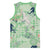 Green Palaka Crane and Flowers Basketball Jersey Japan Heritage Spirit - Polynesian Pride