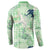 Green Palaka Crane and Flowers Button Sweatshirt Japan Heritage Spirit - Polynesian Pride