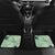 Green Palaka Crane and Flowers Car Mats Japan Heritage Spirit - Polynesian Pride
