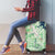 Green Palaka Crane and Flowers Luggage Cover Japan Heritage Spirit - Polynesian Pride