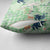 Green Palaka Crane and Flowers Pillow Cover Japan Heritage Spirit - Polynesian Pride