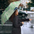 Green Palaka Crane and Flowers Umbrella Japan Heritage Spirit - Polynesian Pride
