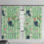 Green Palaka Crane and Flowers Window Curtain Japan Heritage Spirit - Polynesian Pride
