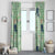 Green Palaka Crane and Flowers Window Curtain Japan Heritage Spirit - Polynesian Pride