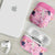 Pink Palaka Crane and Flowers AirPods Case Japan Heritage Spirit - Polynesian Pride