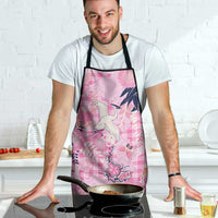 Pink Palaka Crane and Flowers Apron Japan Heritage Spirit - Polynesian Pride