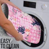 Pink Palaka Crane and Flowers Bathroom Set Japan Heritage Spirit - Polynesian Pride