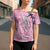 Pink Palaka Crane and Flowers Cross Shoulder Shirt Japan Heritage Spirit - Polynesian Pride