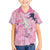 Pink Palaka Crane and Flowers Family Matching Off The Shoulder Long Sleeve Dress and Hawaiian Shirt Japan Heritage Spirit - Polynesian Pride