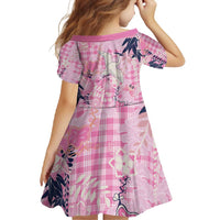 Pink Palaka Crane and Flowers Family Matching Short Sleeve Bodycon Dress and Hawaiian Shirt Japan Heritage Spirit - Polynesian Pride