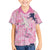 Pink Palaka Crane and Flowers Family Matching Short Sleeve Bodycon Dress and Hawaiian Shirt Japan Heritage Spirit - Polynesian Pride