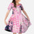 Pink Palaka Crane and Flowers Family Matching Tank Maxi Dress and Hawaiian Shirt Japan Heritage Spirit - Polynesian Pride