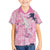 Pink Palaka Crane and Flowers Family Matching Tank Maxi Dress and Hawaiian Shirt Japan Heritage Spirit - Polynesian Pride