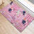Pink Palaka Crane and Flowers Rubber Doormat Japan Heritage Spirit - Polynesian Pride
