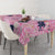 Pink Palaka Crane and Flowers Tablecloth Japan Heritage Spirit - Polynesian Pride