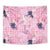 Pink Palaka Crane and Flowers Tapestry Japan Heritage Spirit - Polynesian Pride