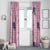 Pink Palaka Crane and Flowers Window Curtain Japan Heritage Spirit - Polynesian Pride
