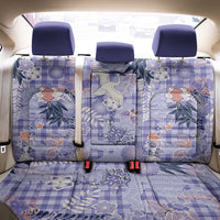 Purple Palaka Crane and Flowers Back Car Seat Cover Japan Heritage Spirit - Polynesian Pride