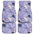 Purple Palaka Crane and Flowers Car Mats Japan Heritage Spirit - Polynesian Pride