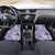 Purple Palaka Crane and Flowers Car Mats Japan Heritage Spirit - Polynesian Pride