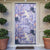 Purple Palaka Crane and Flowers Door Cover Japan Heritage Spirit - Polynesian Pride