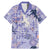 Purple Palaka Crane and Flowers Family Matching Mermaid Dress and Hawaiian Shirt Japan Heritage Spirit - Polynesian Pride