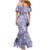 Purple Palaka Crane and Flowers Family Matching Mermaid Dress and Hawaiian Shirt Japan Heritage Spirit - Polynesian Pride