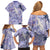 Purple Palaka Crane and Flowers Family Matching Off Shoulder Short Dress and Hawaiian Shirt Japan Heritage Spirit - Polynesian Pride