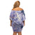 Purple Palaka Crane and Flowers Family Matching Off Shoulder Short Dress and Hawaiian Shirt Japan Heritage Spirit - Polynesian Pride