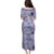 Purple Palaka Crane and Flowers Family Matching Puletasi and Hawaiian Shirt Japan Heritage Spirit - Polynesian Pride