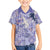 Purple Palaka Crane and Flowers Family Matching Short Sleeve Bodycon Dress and Hawaiian Shirt Japan Heritage Spirit - Polynesian Pride