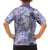 Purple Palaka Crane and Flowers Family Matching Summer Maxi Dress and Hawaiian Shirt Japan Heritage Spirit - Polynesian Pride