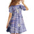 Purple Palaka Crane and Flowers Family Matching Summer Maxi Dress and Hawaiian Shirt Japan Heritage Spirit - Polynesian Pride