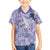 Purple Palaka Crane and Flowers Family Matching Tank Maxi Dress and Hawaiian Shirt Japan Heritage Spirit - Polynesian Pride