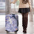 Purple Palaka Crane and Flowers Luggage Cover Japan Heritage Spirit - Polynesian Pride