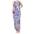 Purple Palaka Crane and Flowers Tank Maxi Dress Japan Heritage Spirit - Polynesian Pride